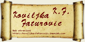 Koviljka Faturović vizit kartica